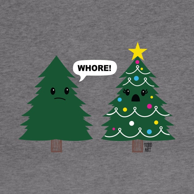 XMAS TREE WHORE by toddgoldmanart